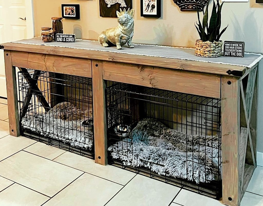 Wire Dog Kennel Console Surround Ana White